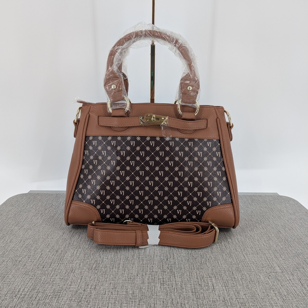 Elegant Brown and Black‎ Satchel
